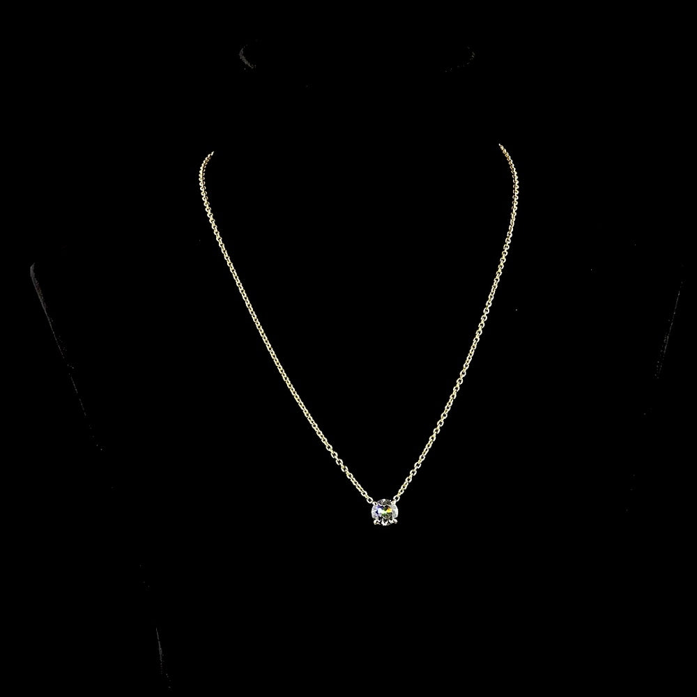14K Yellow Gold Old European Cut Solitaire Pendant with 2.19 Carat Lab Diamond (E-F Color, VS1 Clarity) - GIA Certified - Covaloro Fine Jewelry