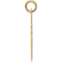 14K Yellow Gold "On Graduation Day" Engravable Diploma Disc Pendant by Oro Pregiato