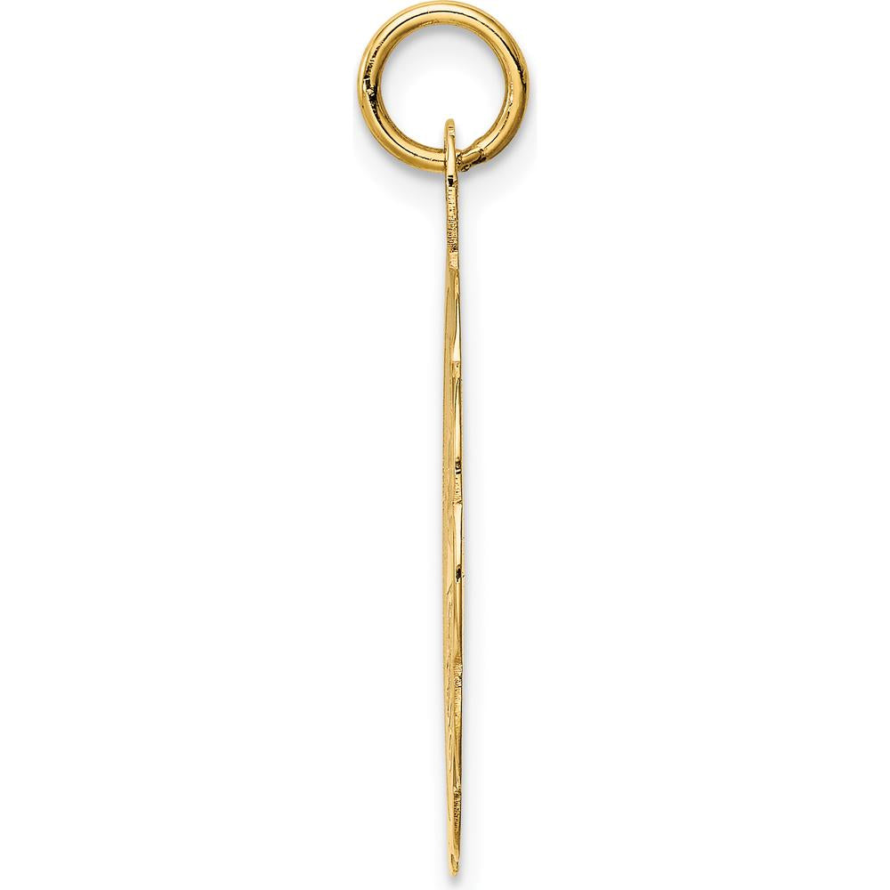 14K Yellow Gold "On Graduation Day" Engravable Diploma Disc Pendant by Oro Pregiato