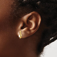 14K Yellow Gold Opal and Diamond Drop Earrings - 0.293 Carat Opal, 0.005 Carat Diamond Total Weight by Oro Pregiato