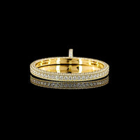 14K Yellow Gold Open Arc Pendant with Brilliant Cut Lab Diamonds - 6.87 Carat Total Diamond Weight (E Color, VS Clarity) - Covaloro Fine Jewelry
