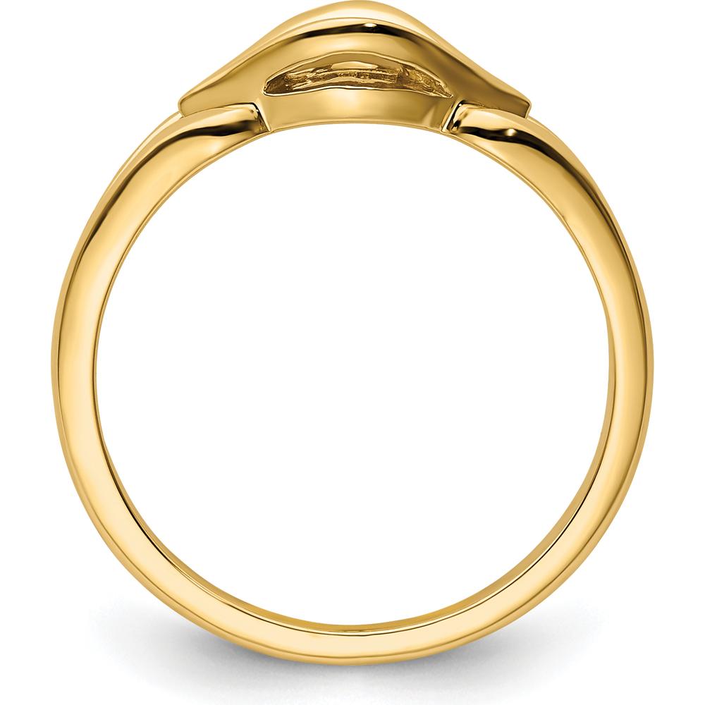 14K Yellow Gold Open Eye Motif Ring with Polished Finish by Oro Pregiato
