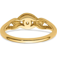 14K Yellow Gold Open Eye Motif Ring with Polished Finish by Oro Pregiato