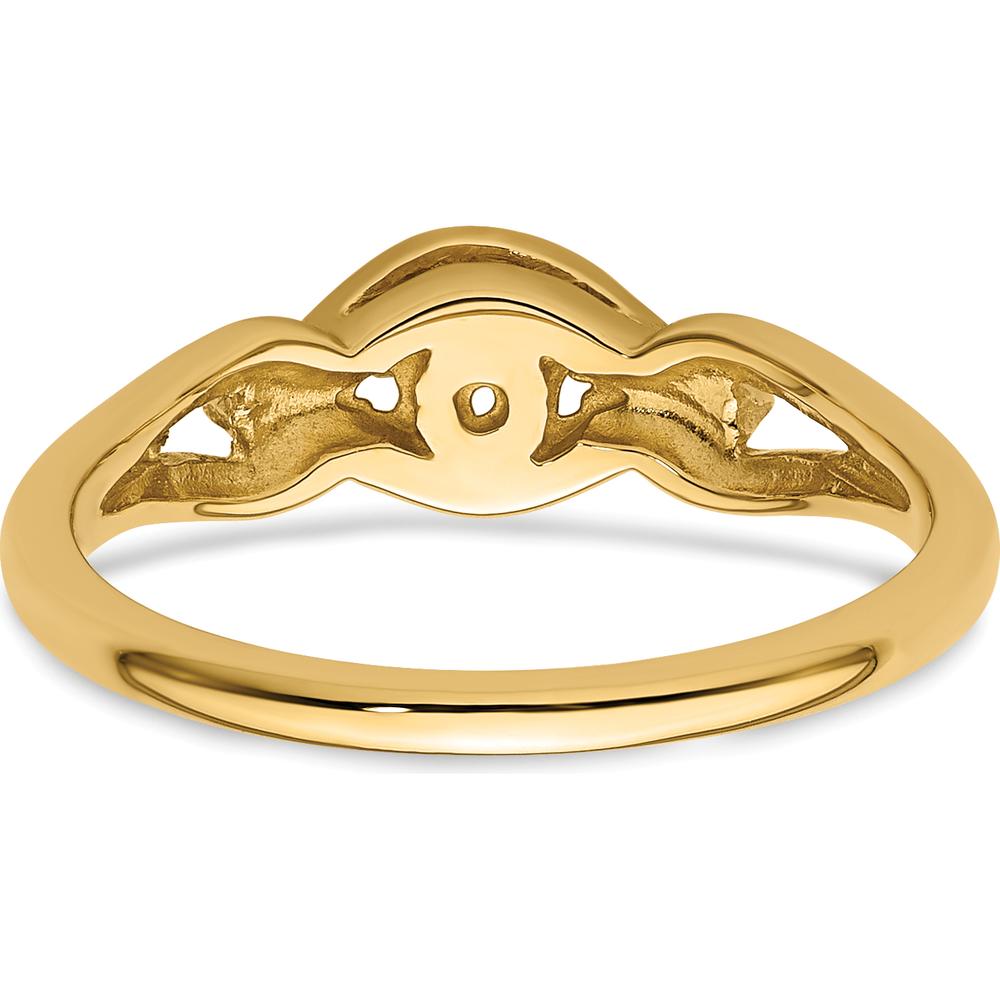 14K Yellow Gold Open Eye Motif Ring with Polished Finish by Oro Pregiato