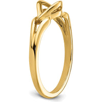 14K Yellow Gold Open Eye Motif Ring with Polished Finish by Oro Pregiato