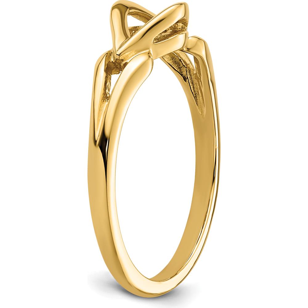 14K Yellow Gold Open Eye Motif Ring with Polished Finish by Oro Pregiato