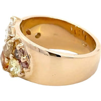 14K Yellow Gold Open Wrap Fashion Ring with Mixed Cut Diamonds - 2.35 Carat Total Diamond Weight by Auriventus
