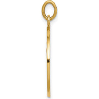 14K Yellow Gold Our Lady of Fatima Round Pendant with Polished and Satin Finish by Oro Pregiato