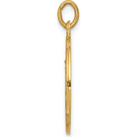 14K Yellow Gold Our Lady of Mount Carmel Medal Round Charm by Oro Pregiato