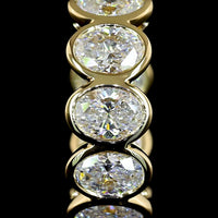 14K Yellow Gold Oval Bezel Huggie Earrings with Lab Grown E-F VS2 Diamonds - 1.96 Carats Total Diamond Weight - Covaloro Fine Jewelry