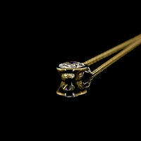 14K Yellow Gold Oval Cut Bezel Set Solitaire Pendant with Lab Grown Diamond - 1.51 Carat Total Weight, E Color VVS2 Clarity, GIA Certified - Covaloro Fine Jewelry