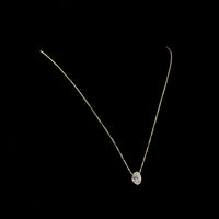 14K Yellow Gold Oval Cut Bezel Set Solitaire Pendant with Lab Grown Diamond - 1.51 Carat Total Weight, E Color VVS2 Clarity, GIA Certified - Covaloro Fine Jewelry