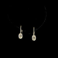 14K Yellow Gold Oval Cut Lab Diamond Drop Earrings with Prong Setting - 1.12 Carats Total Diamond Weight - Covaloro Fine Jewelry
