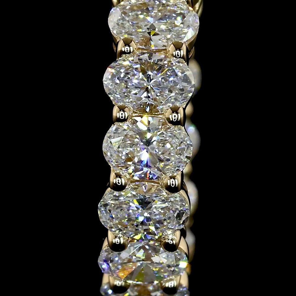 14K Yellow Gold Oval Cut Lab Diamond Huggie Earrings - 1.55 Carats Total Diamond Weight, E-F Color, VS1 Clarity - Covaloro Fine Jewelry
