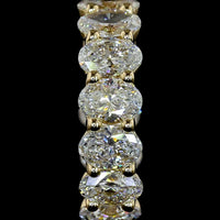 14K Yellow Gold Oval Cut Lab Diamond Huggie Earrings - 1.93 Total Carat Weight, E-F VS1 Clarity, Prong Set, 20 Stones - Covaloro Fine Jewelry