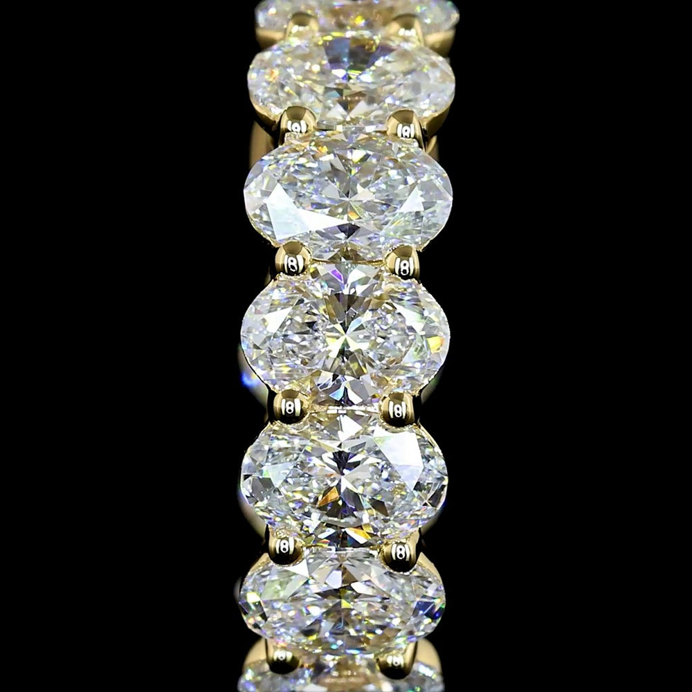 14K Yellow Gold Oval Cut Lab Diamond Huggie Earrings - 2.00 Carat Total Weight, E-F VS Clarity, Prong Set - Covaloro Fine Jewelry