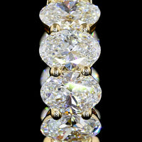 14K Yellow Gold Oval Cut Lab Diamond Huggie Earrings - 4.24 Carat Total Weight with E-F VS Clarity - Covaloro Fine Jewelry