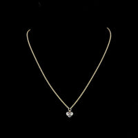 14K Yellow Gold Oval Cut Lab Diamond Solitaire Pendant with Black Rhodium Accent Prong Bezel Setting - 0.71 Carat Total Weight, E-F Color, VS Clarity - Covaloro Fine Jewelry