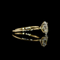 14K Yellow Gold Oval Cut Lab Diamond Solitaire Ring - 1.29 Carat, E-F Color, VVS2 Clarity, IGI Certified - Covaloro Fine Jewelry