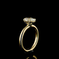 14K Yellow Gold Oval Cut Lab Diamond Solitaire Ring - 1.50 Carat E-F VVS2 IGI Certified - Covaloro Fine Jewelry