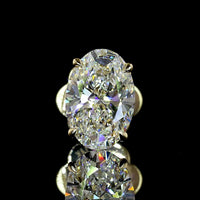14K Yellow Gold Oval Cut Lab Diamond Stud Earrings - 2.05 Total Carat Weight with E-F Color and VS1 Clarity - Covaloro Fine Jewelry
