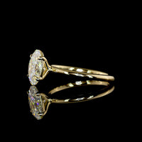 14K Yellow Gold Oval Cut Solitaire Ring with 1.81 Carat Lab Grown Diamond - E VVS2 IGI Certified - Covaloro Fine Jewelry
