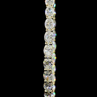 14K Yellow Gold Oval Diamond Hoop Earrings with 52 Prong-Set Lab Diamonds - 5.61 Total Carat Weight, E-F Color VS Clarity, East-West Set - Covaloro Fine Jewelry