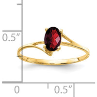 14K Yellow Gold Oval Garnet Ring with Checkerboard Cut - 0.60 Carat Total Gem Weight by Monteluci Fine Jewelry