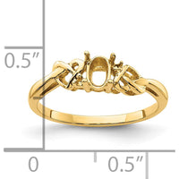 14K Yellow Gold Oval Gemstone Ring Mounting for Custom Jewelry - 6x4mm Setting by Monteluci Fine Jewelry