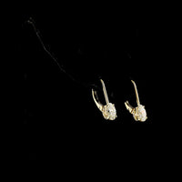 14K Yellow Gold Oval Lab Diamond Hanging Lever-Back Earrings - 2.26 Carat Total Weight, E-F Color VS1 Clarity - Covaloro Fine Jewelry