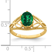 14K Yellow Gold Oval Mount St. Helens Helenite Ring - 1.5 Carat by Monteluci Fine Jewelry