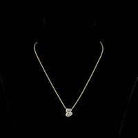 14K Yellow Gold Oval Pendant Necklace with 1.50 Carats Oval, 0.46 Carats Emerald Cut, and 0.28 Carats Round Lab Diamonds - 2.24 Carats Total Diamond Weight - Covaloro Fine Jewelry