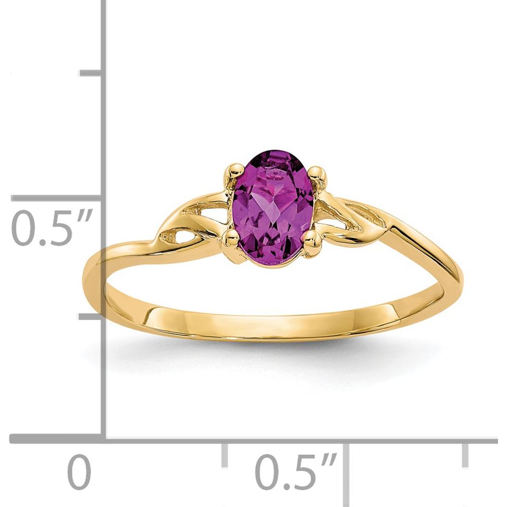 14K Yellow Gold Oval Rhodolite Garnet Ring with Open-Twist Band - 0.57 Carat Natural Gemstone by Oro Pregiato