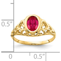 14K Yellow Gold Oval Ruby Ring - 1.1 Carat Total Ruby Weight by Monteluci Fine Jewelry