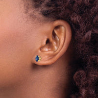 14K Yellow Gold Oval Sapphire Stud Earrings - 1.05 Carat Total Sapphire Weight by Monteluci Fine Jewelry