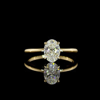 14K Yellow Gold Oval Solitaire Ring with 1.07 Carat D VVS2 Lab-Grown Diamond - IGI Certified - Covaloro Fine Jewelry