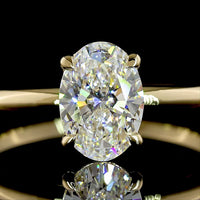 14K Yellow Gold Oval Solitaire Ring with 1.07 Carat D VVS2 Lab-Grown Diamond - IGI Certified - Covaloro Fine Jewelry