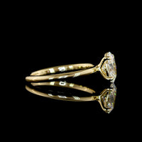 14K Yellow Gold Oval Solitaire Ring with 1.07 Carat D VVS2 Lab-Grown Diamond - IGI Certified - Covaloro Fine Jewelry