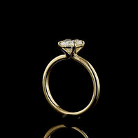 14K Yellow Gold Oval Solitaire Ring with 1.52 Carat Lab-Grown D VVS2 Diamond in Four-Prong Setting - IGI Certified - Covaloro Fine Jewelry