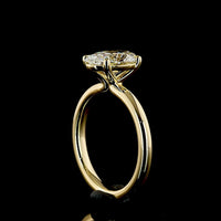 14K Yellow Gold Oval Solitaire Ring with 2.08 Carat D VVS2 Lab Diamond - IGI Certified - Covaloro Fine Jewelry