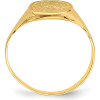 14K Yellow Gold Oval Star Diamond Center Baby Ring by 0