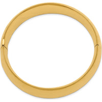 14K Yellow Gold Oversized High Polished Hinged Oval Bangle Bracelet - 20mm Width by Oro Pregiato