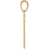 14K Yellow Gold Palm Tree Pendant - Solid Casted Tropical Charm by Oro Pregiato