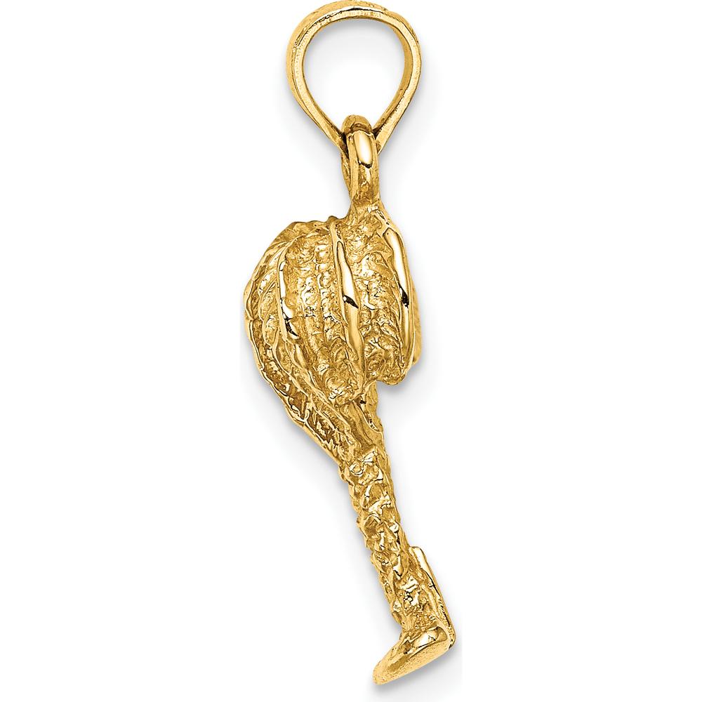 14K Yellow Gold Palm Tree with Coconuts Pendant - Tropical Charm by Oro Pregiato