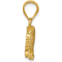 14K Yellow Gold Panther Pendant - Bold Animal-Themed Jewelry by Oro Pregiato