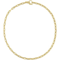14K Yellow Gold Paperclip Toggle Link Chain Necklace - 18.5" Length by Orozza Fine Jewelry