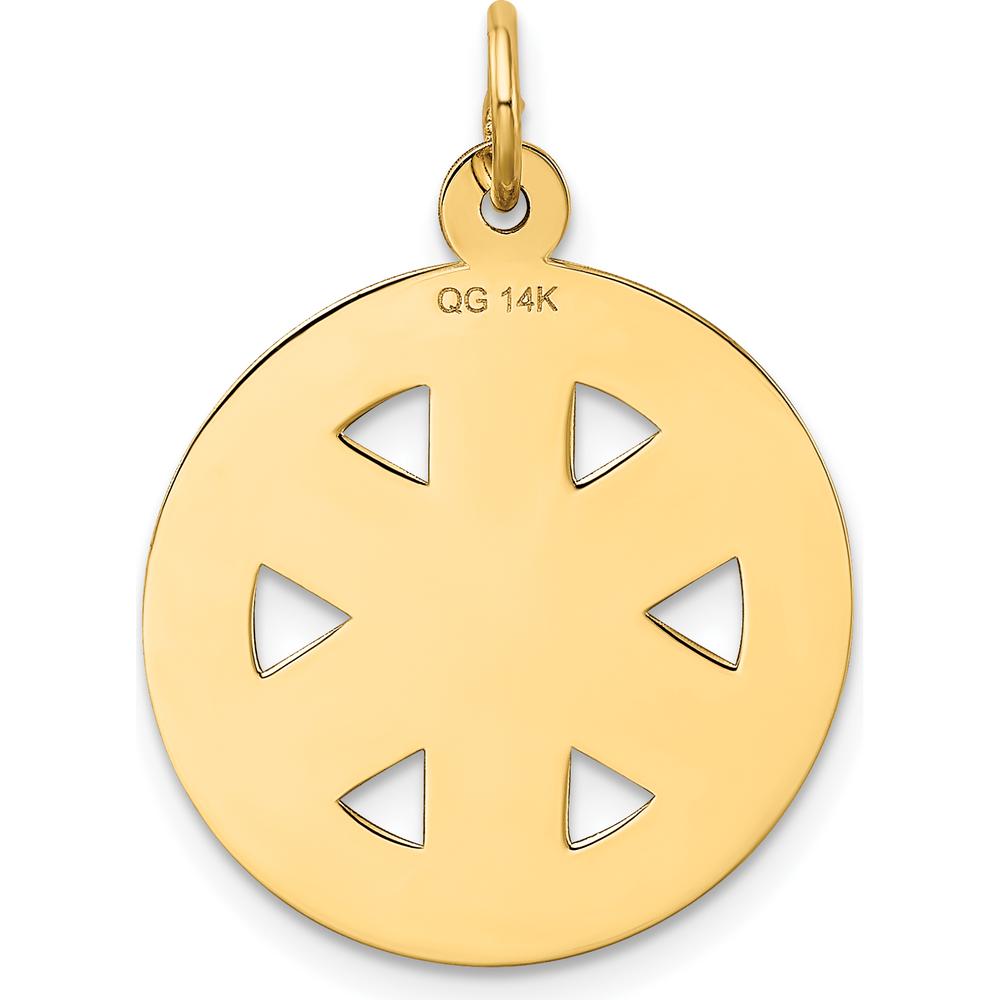 14K Yellow Gold Paramedic Medical Pendant with Caduceus Symbol - Polished Finish by Oro Pregiato