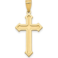 14K Yellow Gold Passion Cross Pendant - 30mm x 15mm by Oro Pregiato