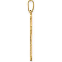 14K Yellow Gold Passion Cross Pendant - 30mm x 15mm by Oro Pregiato