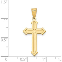 14K Yellow Gold Passion Cross Pendant - 30mm x 15mm by Oro Pregiato
